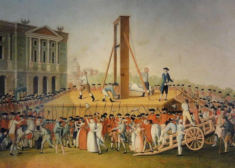 Guillotine executions were embedded in popular culture